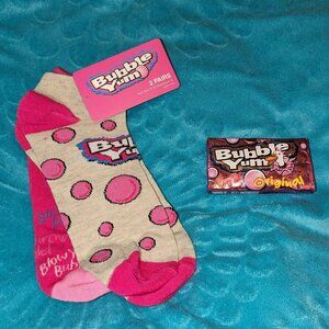 Bubble Yum bundle...socks and bubblegum NWT